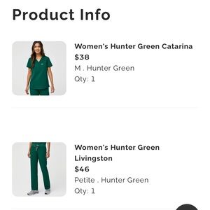 Figs Livingston In Hunter Green Size Large